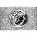 Pin's Rectangle Argenté 21x13mm